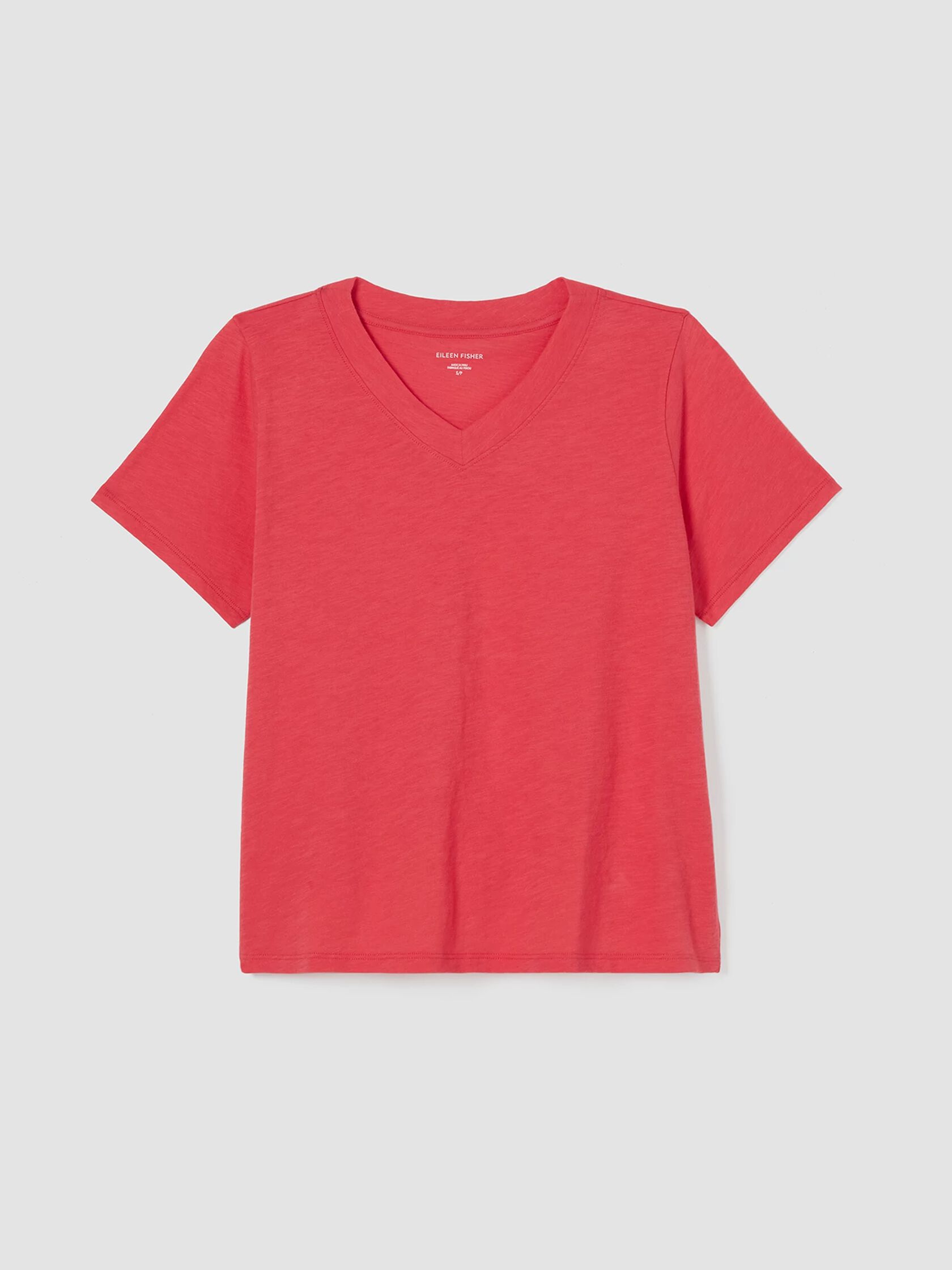 Organic Cotton Slub V-Neck Tee