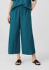 Washed Organic Linen Delave Wide-Leg Pant