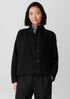 Lightweight Boiled Wool Stand Collar Jacket in Regenerative Wool