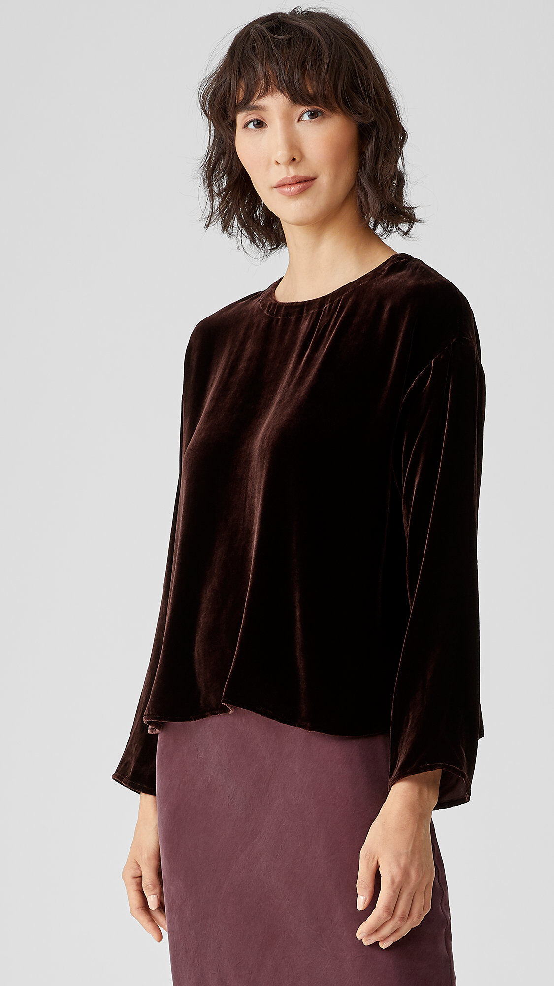 Eileen fisher velvet tunic top cheap