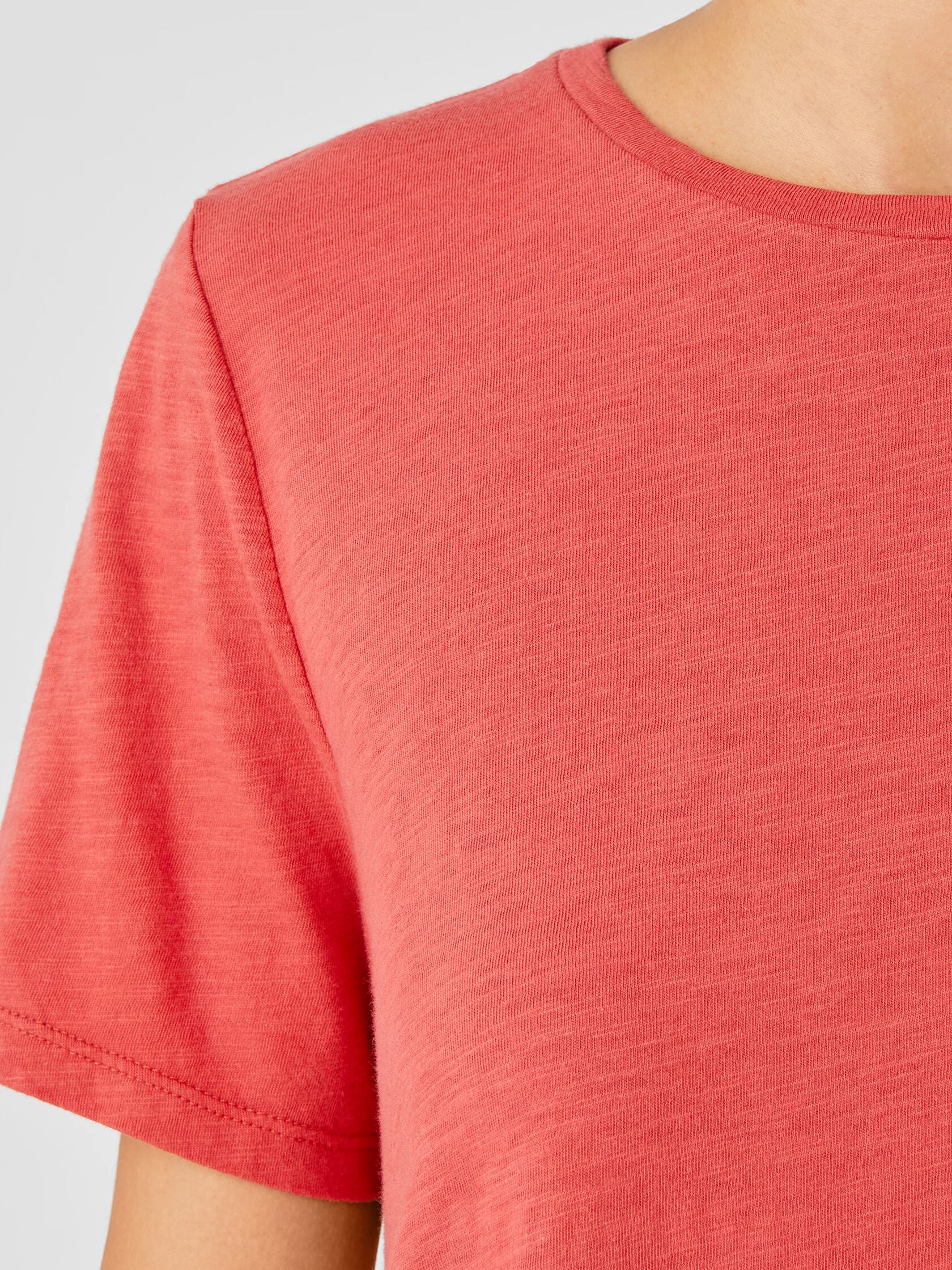 Organic Cotton Slub Tee EILEEN FISHER