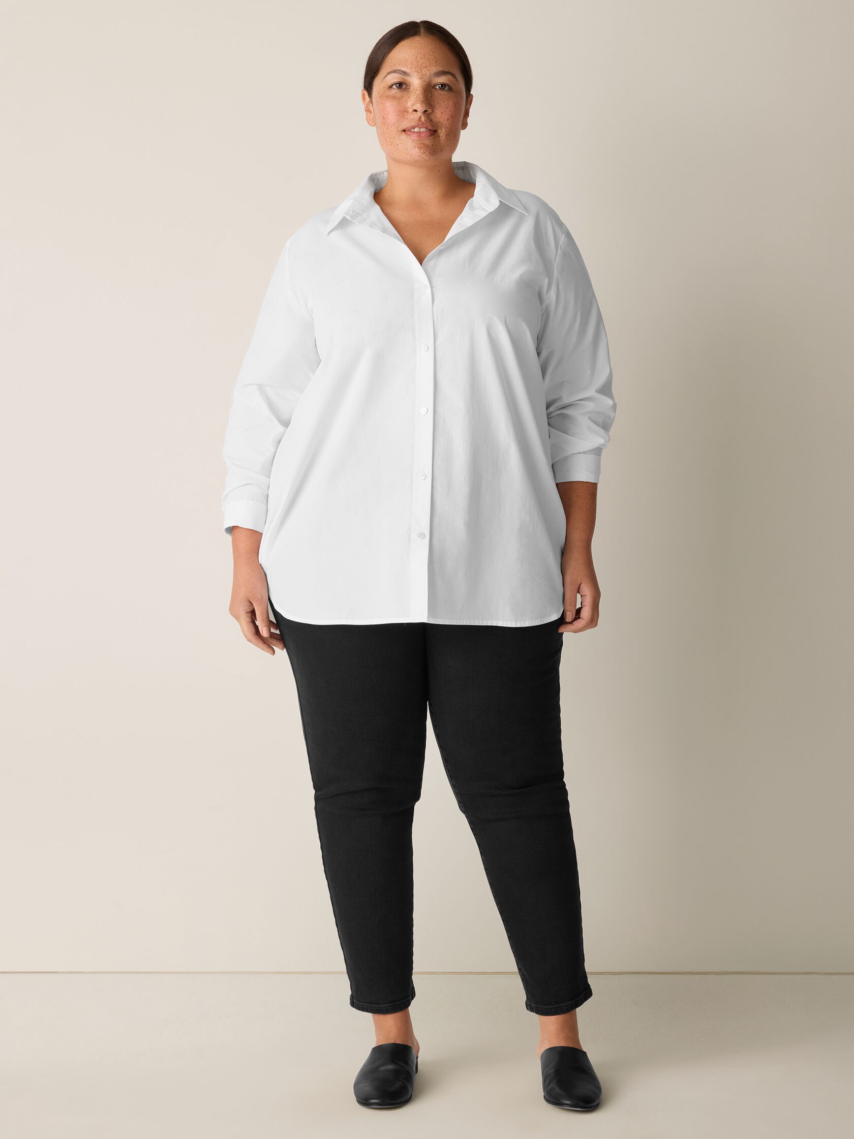 Organic Cotton Poplin Classic Collar Shirt