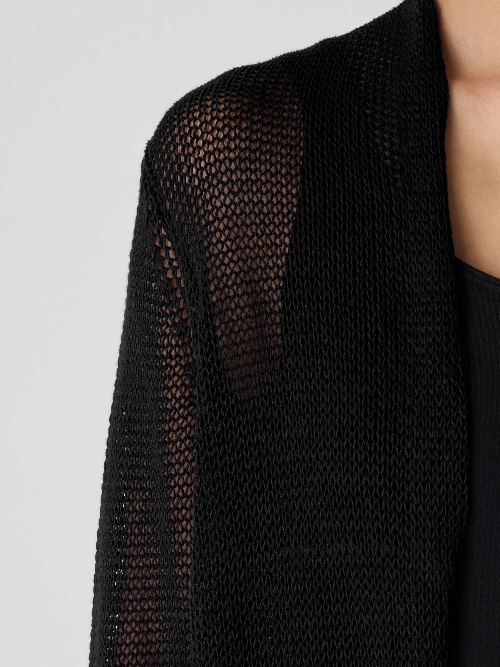 Organic Linen Cotton Cord Long Cardigan