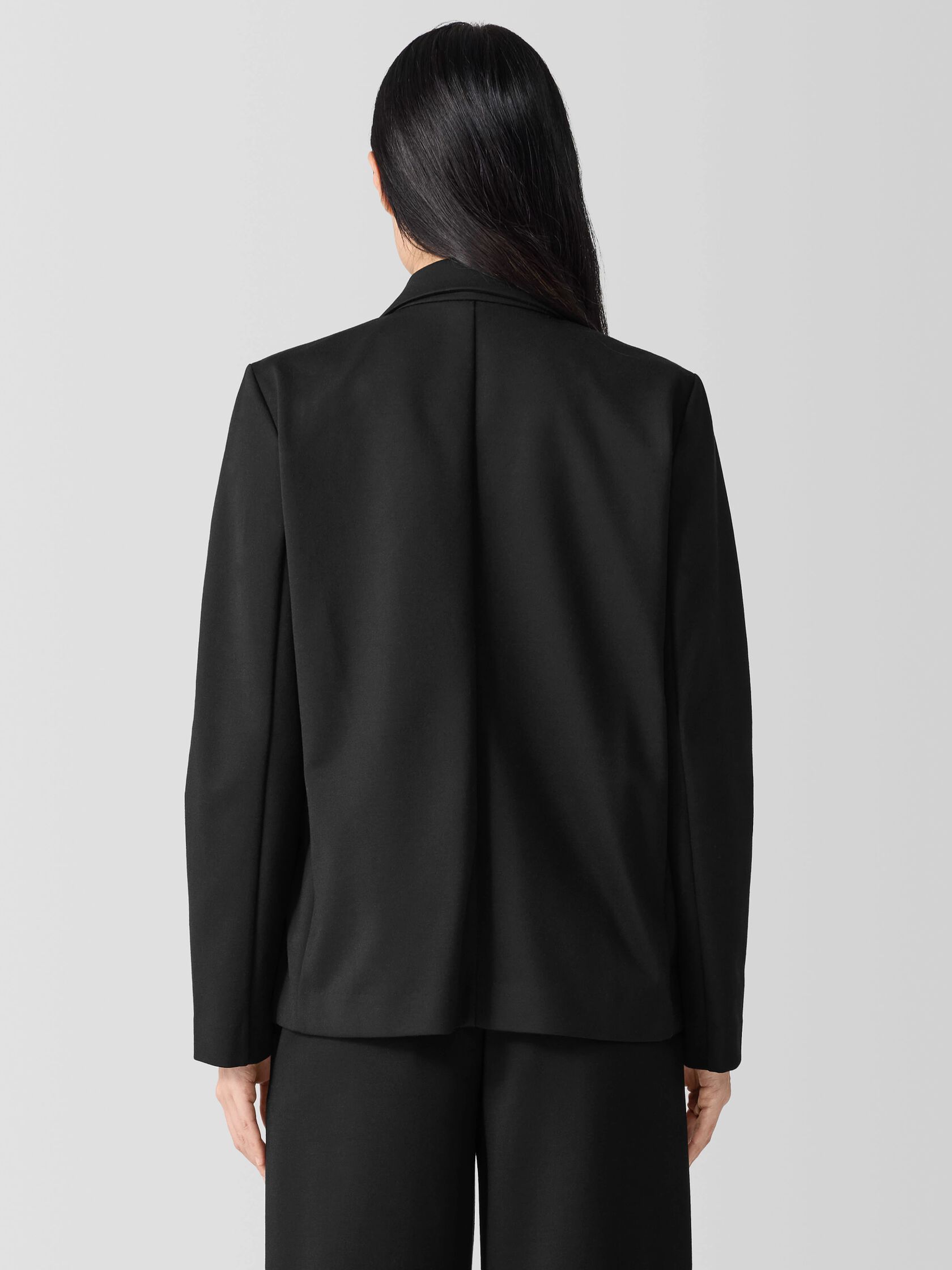 Washable Flex Ponte Notch Collar Blazer