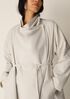 Light Cotton Nylon Drape Neck Coat