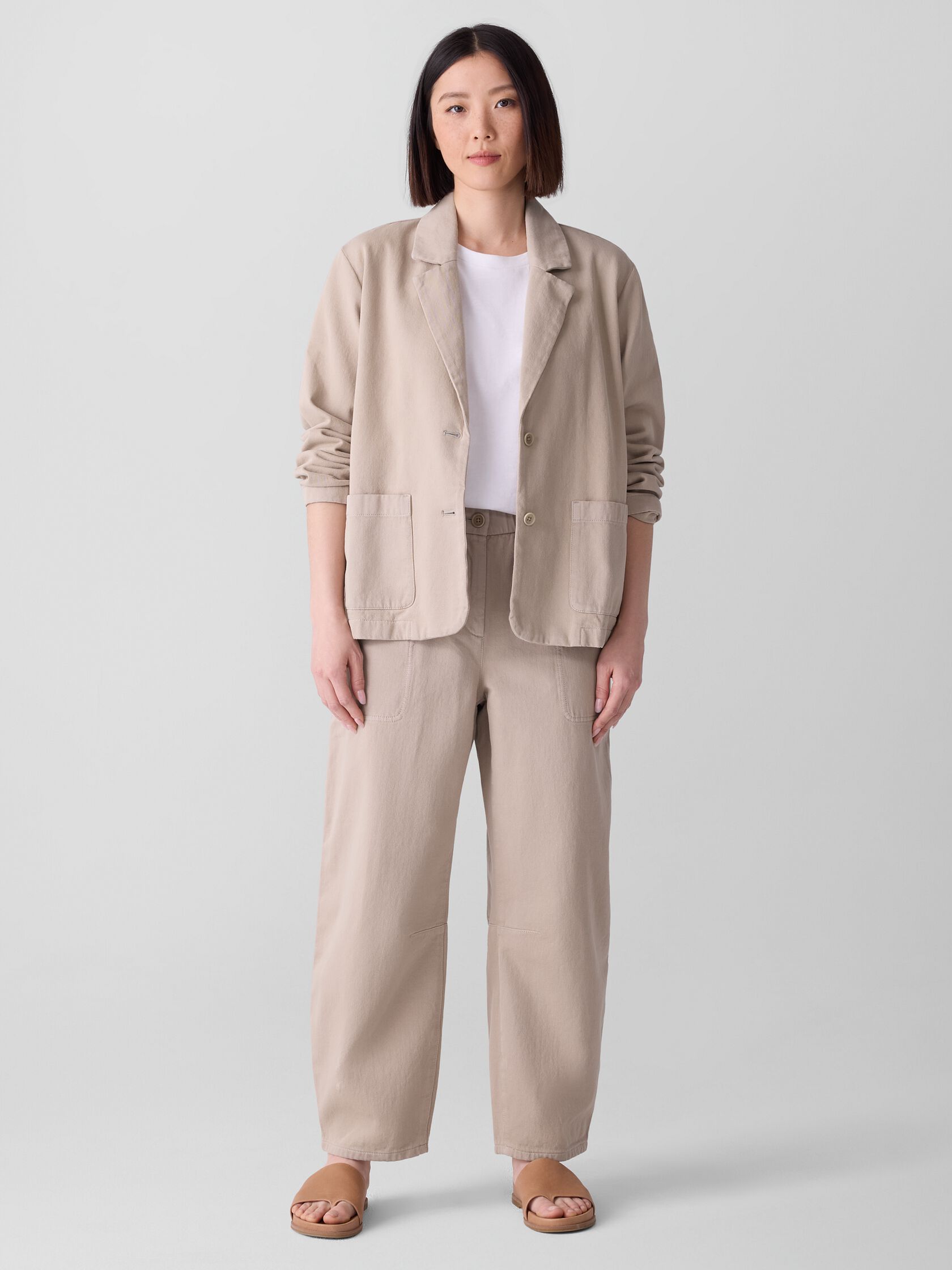 Garment-Dyed Utility Cotton Blazer