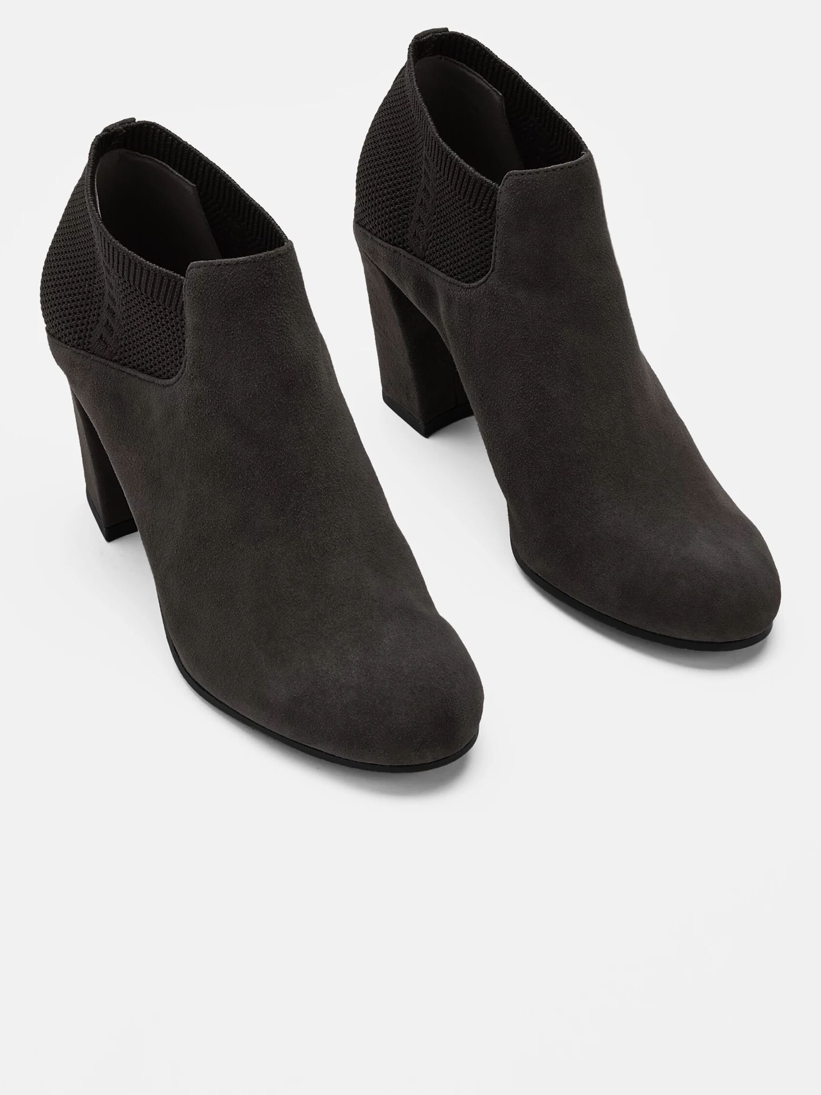 Marcy Suede Bootie with Stretch Knit