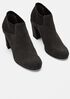 Marcy Suede Bootie with Stretch Knit