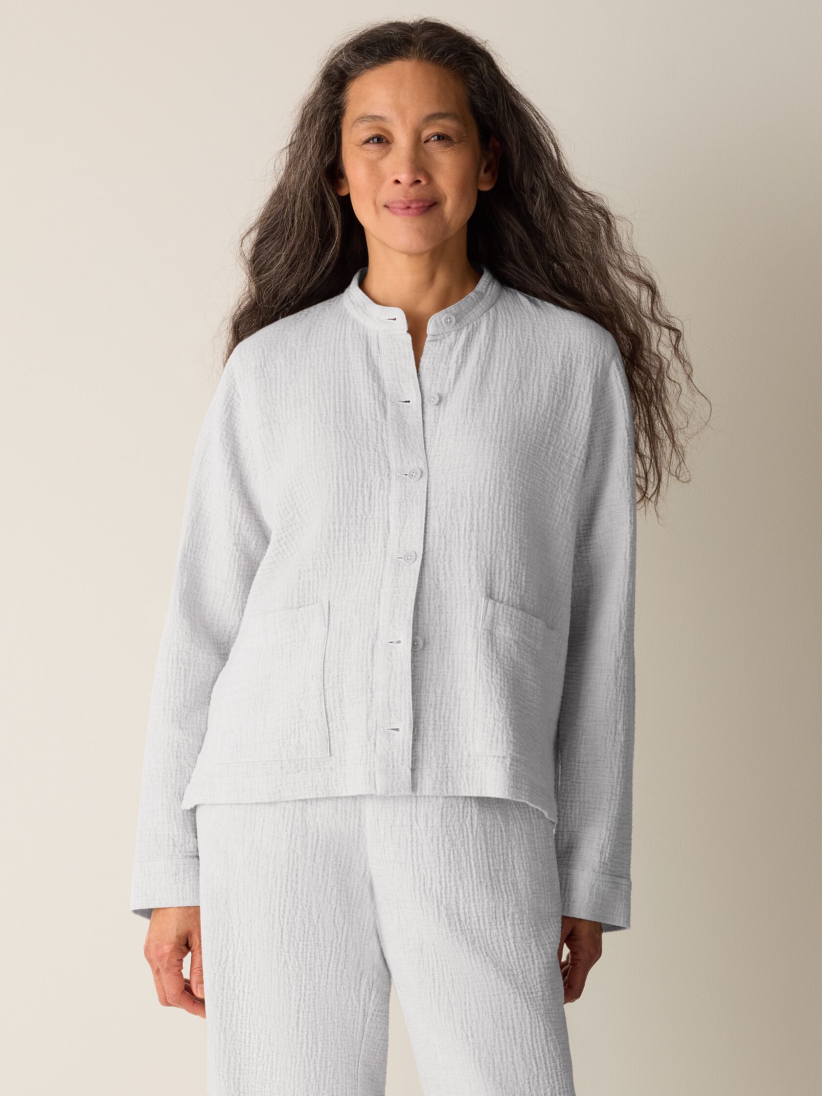 Organic Cotton Doubleweave Shirt Jacket