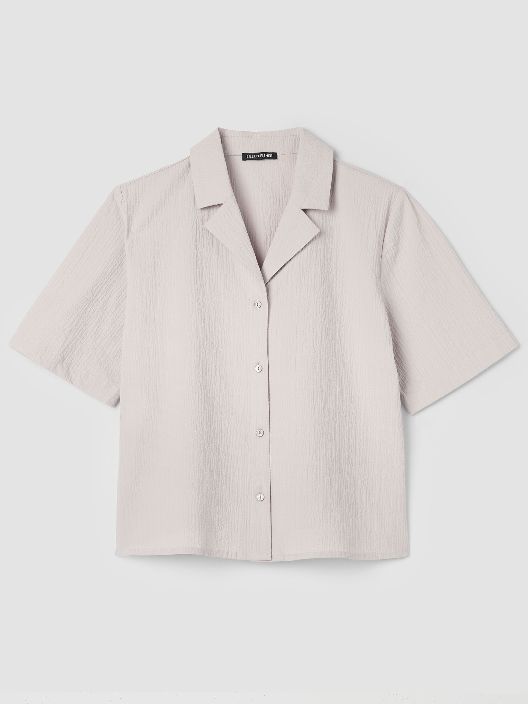 Organic Cotton Pucker Notch Collar Shirt