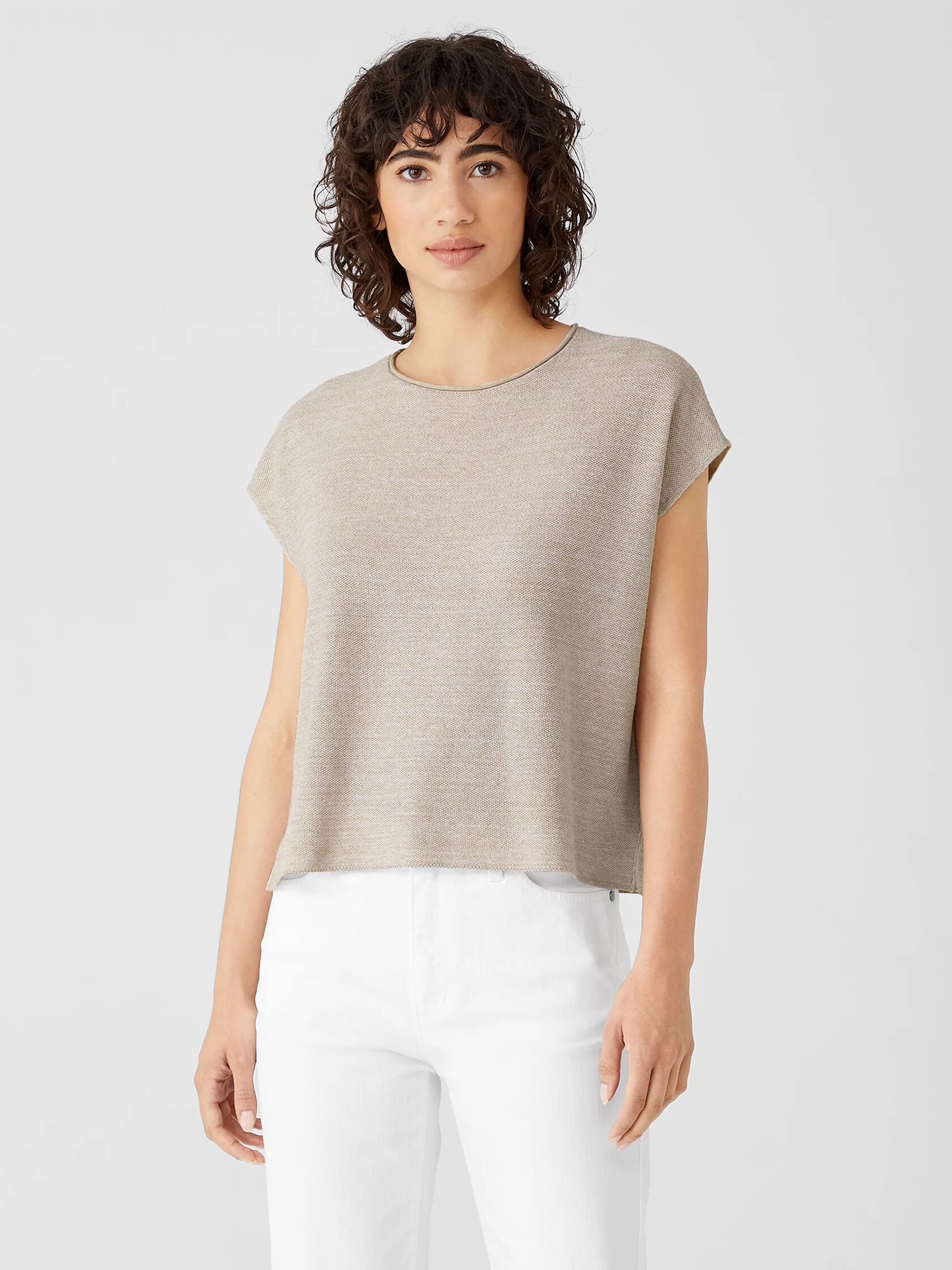 Organic Linen Cotton Seed Square Top