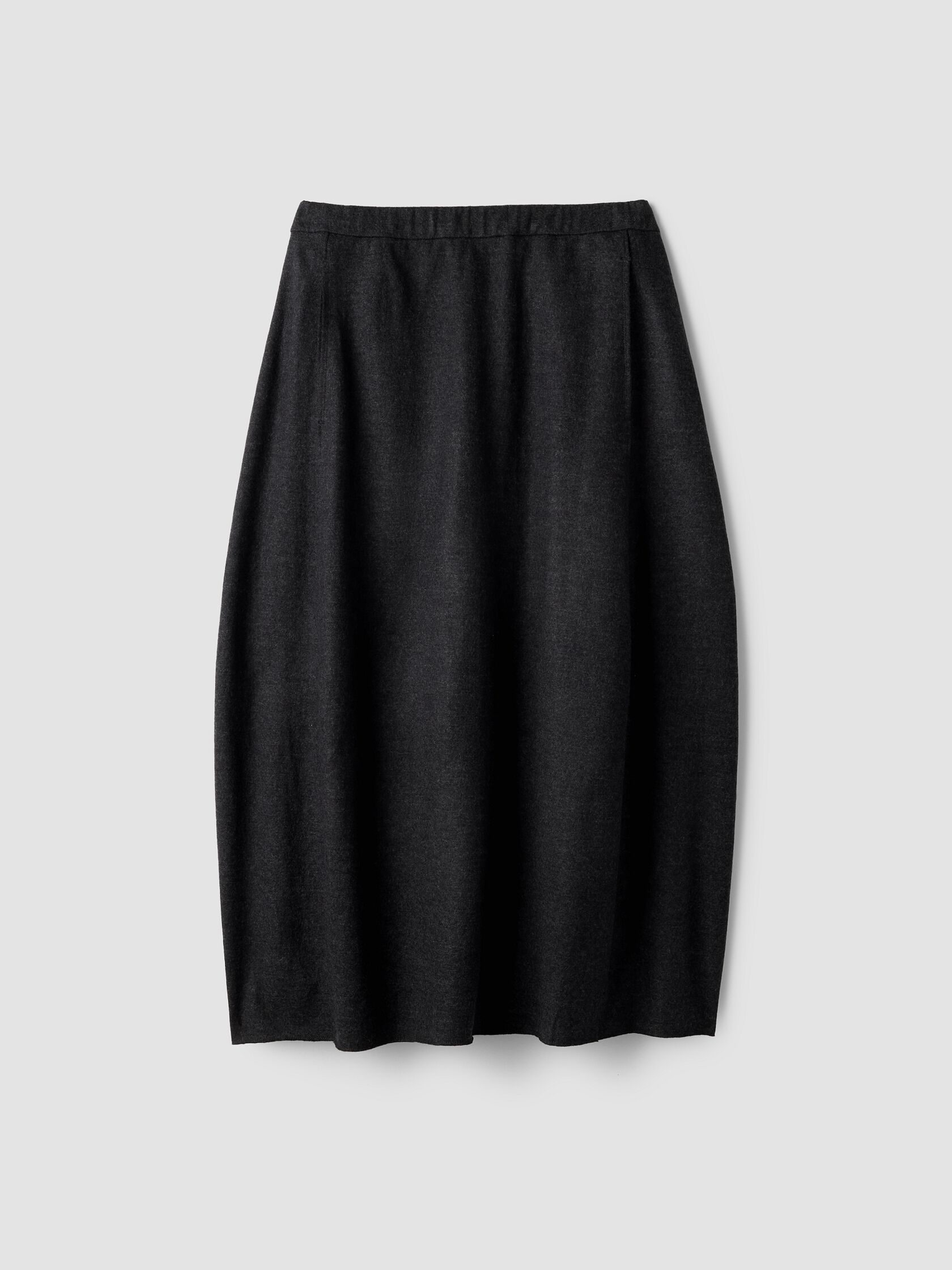 M&eacute;lange Felted Wool Jersey Lantern Skirt in&nbsp;Regenerative Wool