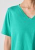 Organic Cotton Slubby Jersey V-Neck Tee