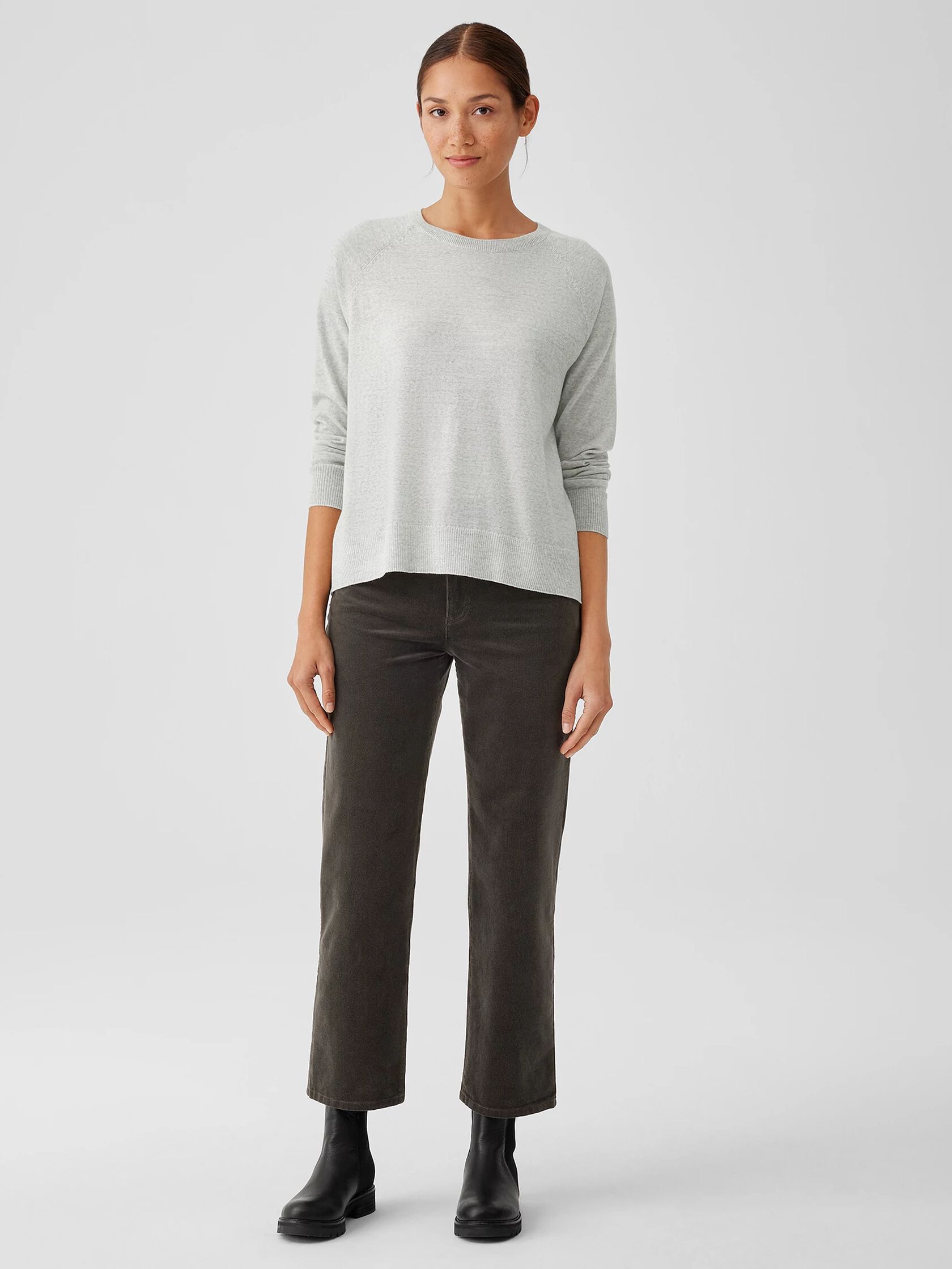Organic Cotton Stretch Corduroy Straight Pant