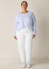 Striped Organic Linen Jersey Long-Sleeve Tee