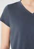 Organic Pima Cotton Jersey V-Neck Tee