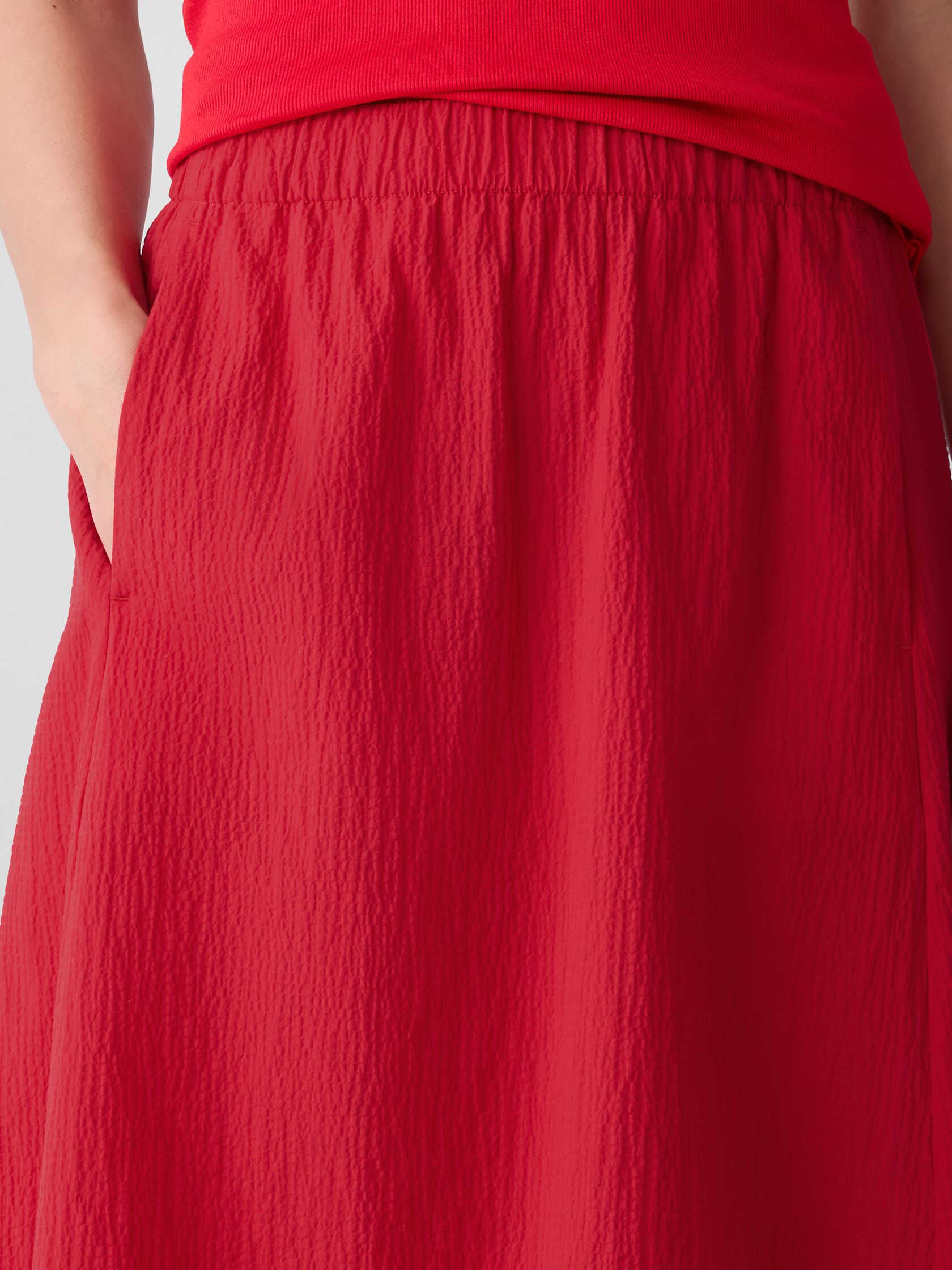 Organic Cotton Pucker Lantern Skirt