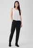 Cotton Blend Ponte Tapered Pant