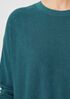 Linen Crepe Stretch Crew Neck Top