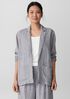 Puckered Organic Linen Stripe Blazer