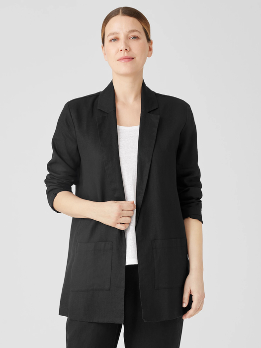 Organic Linen Long Blazer