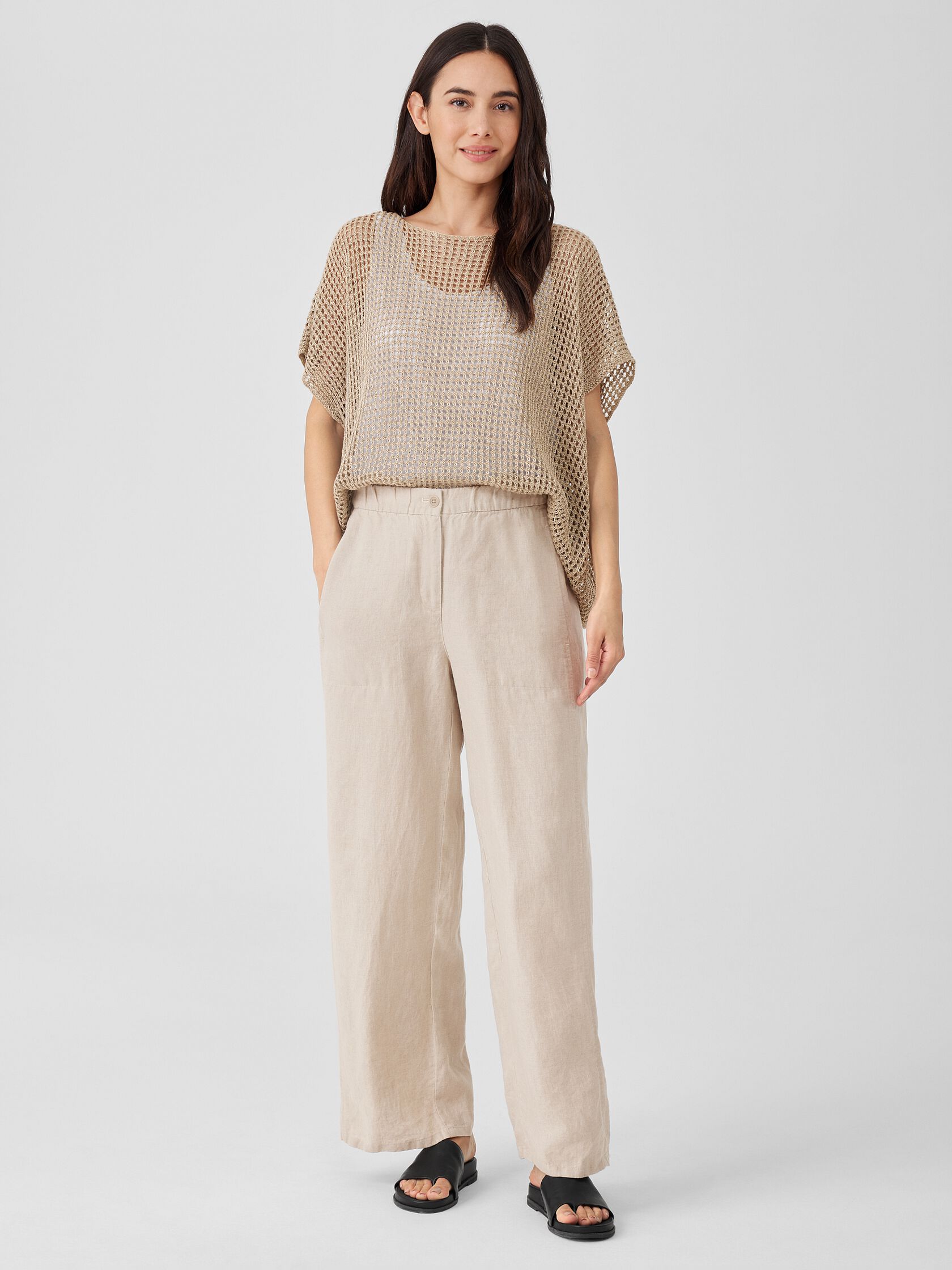 Organic Linen Wide Trouser Pant