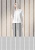 Cotton Blend Stripe Stitch Lantern Pant