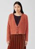 Mohair Plush Melange Cropped Cardigan