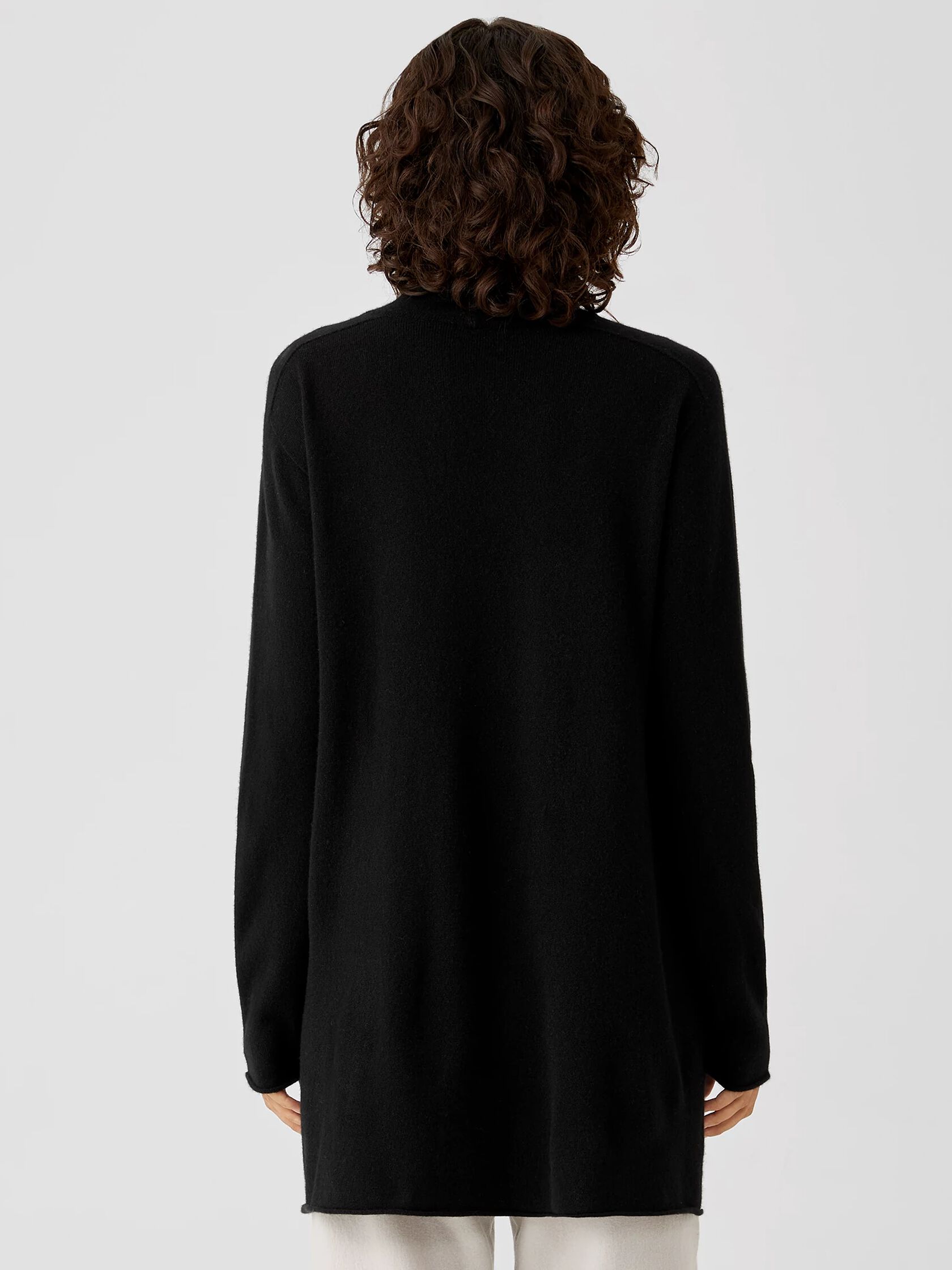 Italian Cashmere Turtleneck Long Top