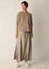 Fine Felted Wool Crew Neck Top in Regenerative Wool