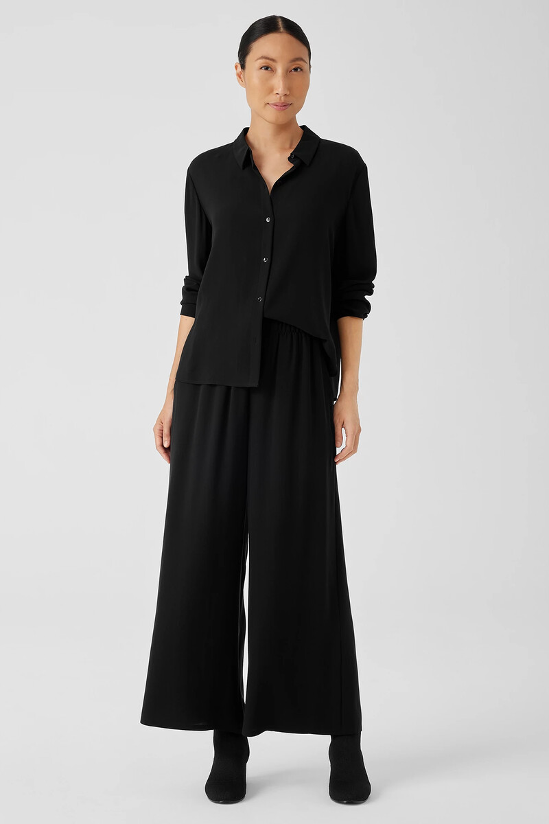 Silk Georgette Crepe Wide-Leg Pant Silk Georgette Crepe Wide-Leg Pant