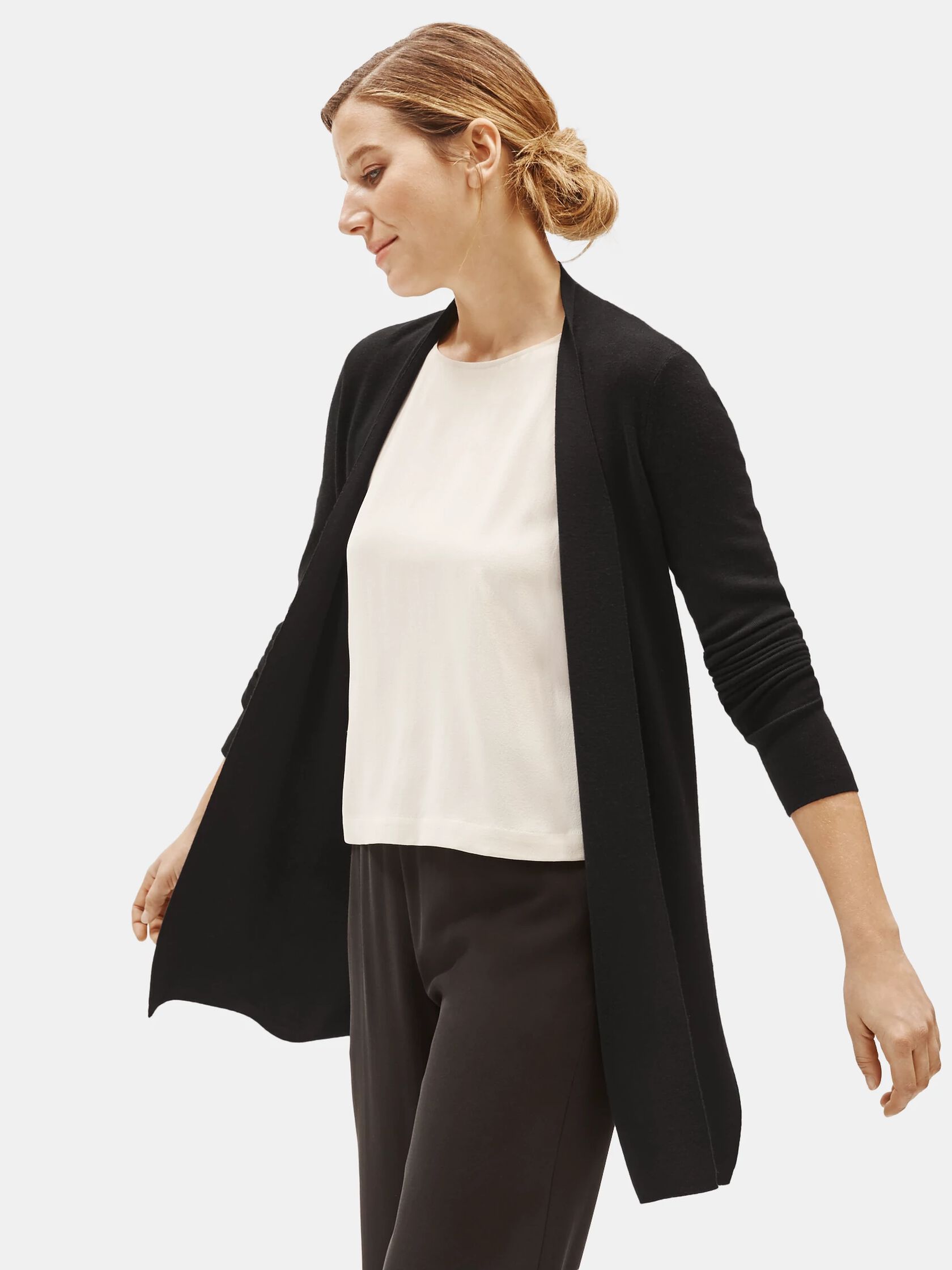 System Ultrafine Merino Long Cardigan in Responsible Wool