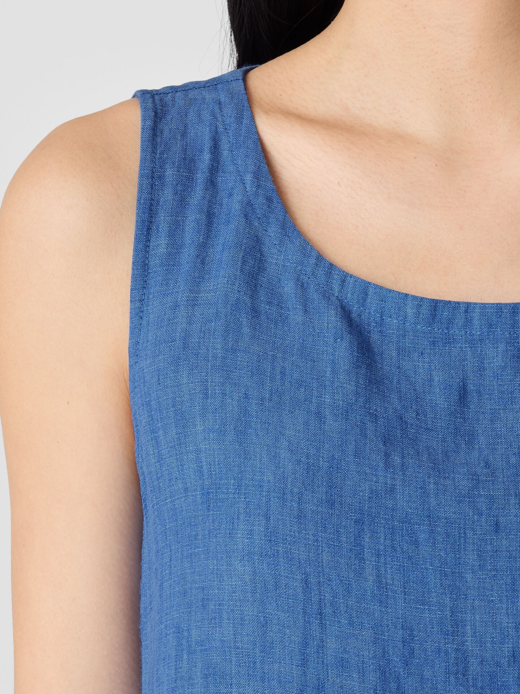 Washed Organic Linen Délavé Lantern Dress