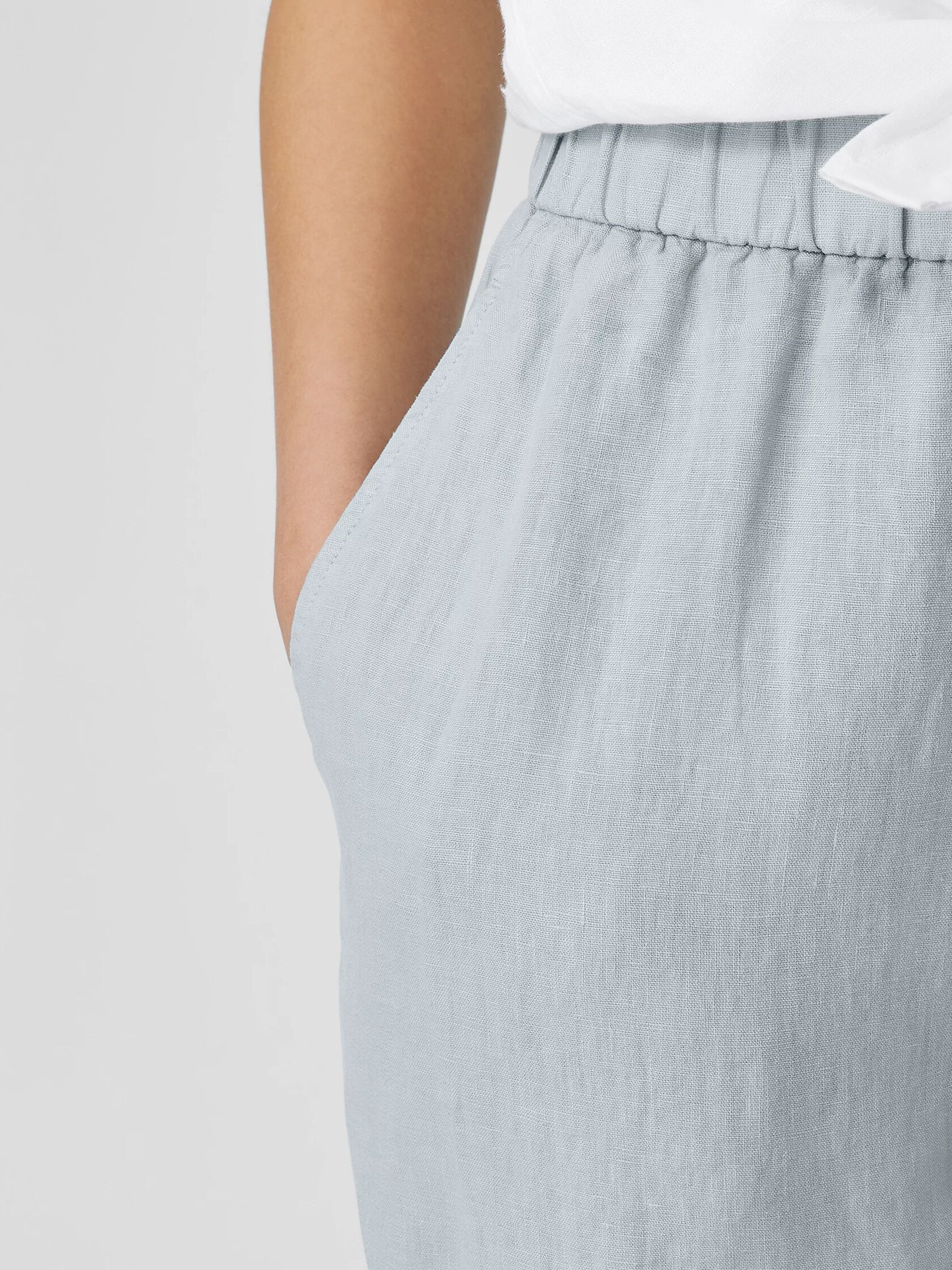 Garment Dyed Organic Linen Tapered Pant