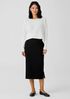 Washable Stretch Crepe Pencil Skirt
