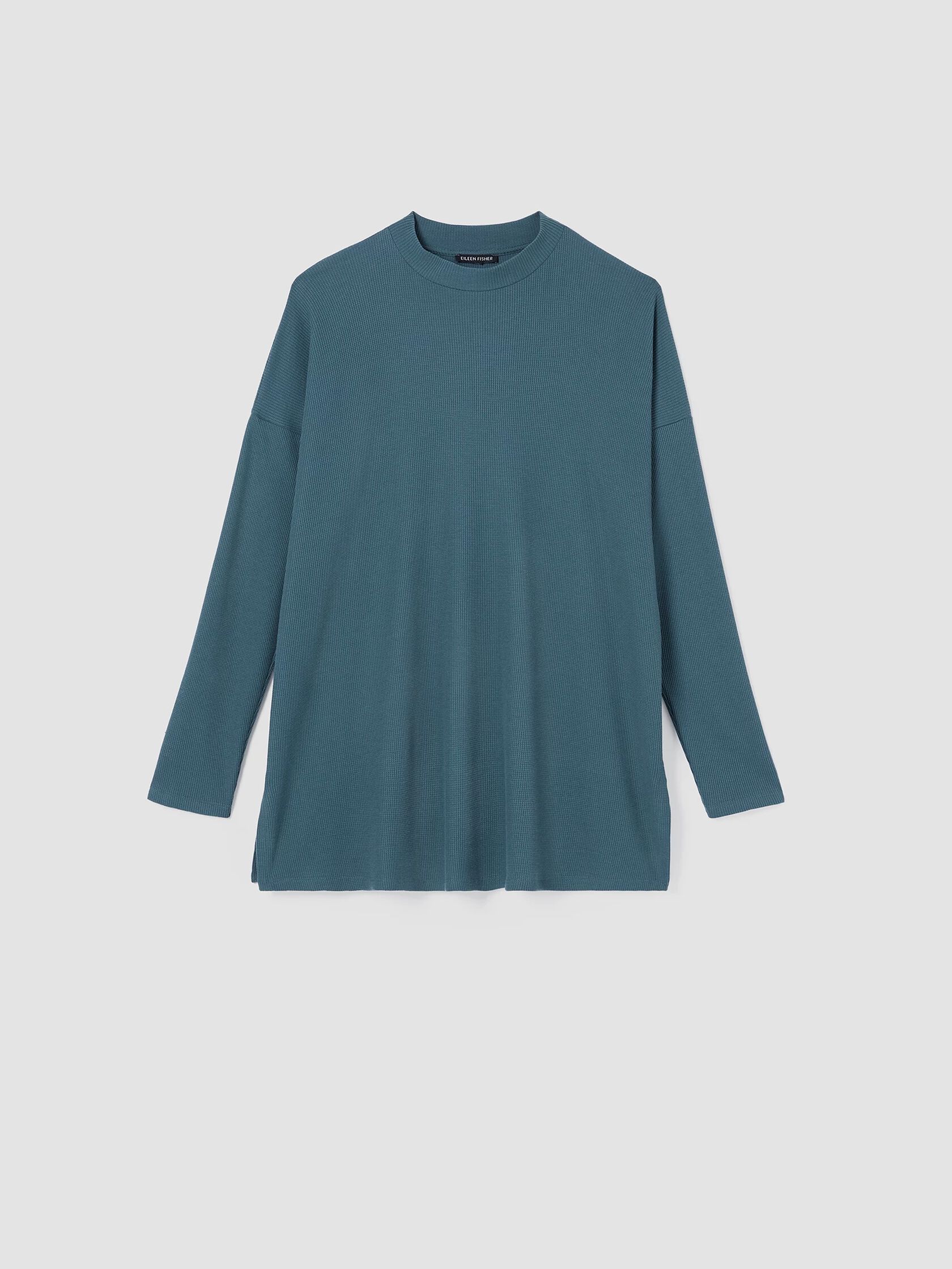 Cozy Waffle Knit Mock Neck Top