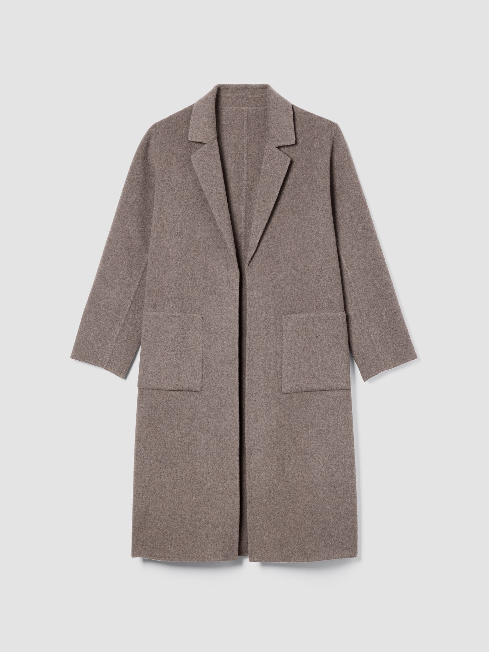 Doubleface Wool Cloud Notch Collar Coat