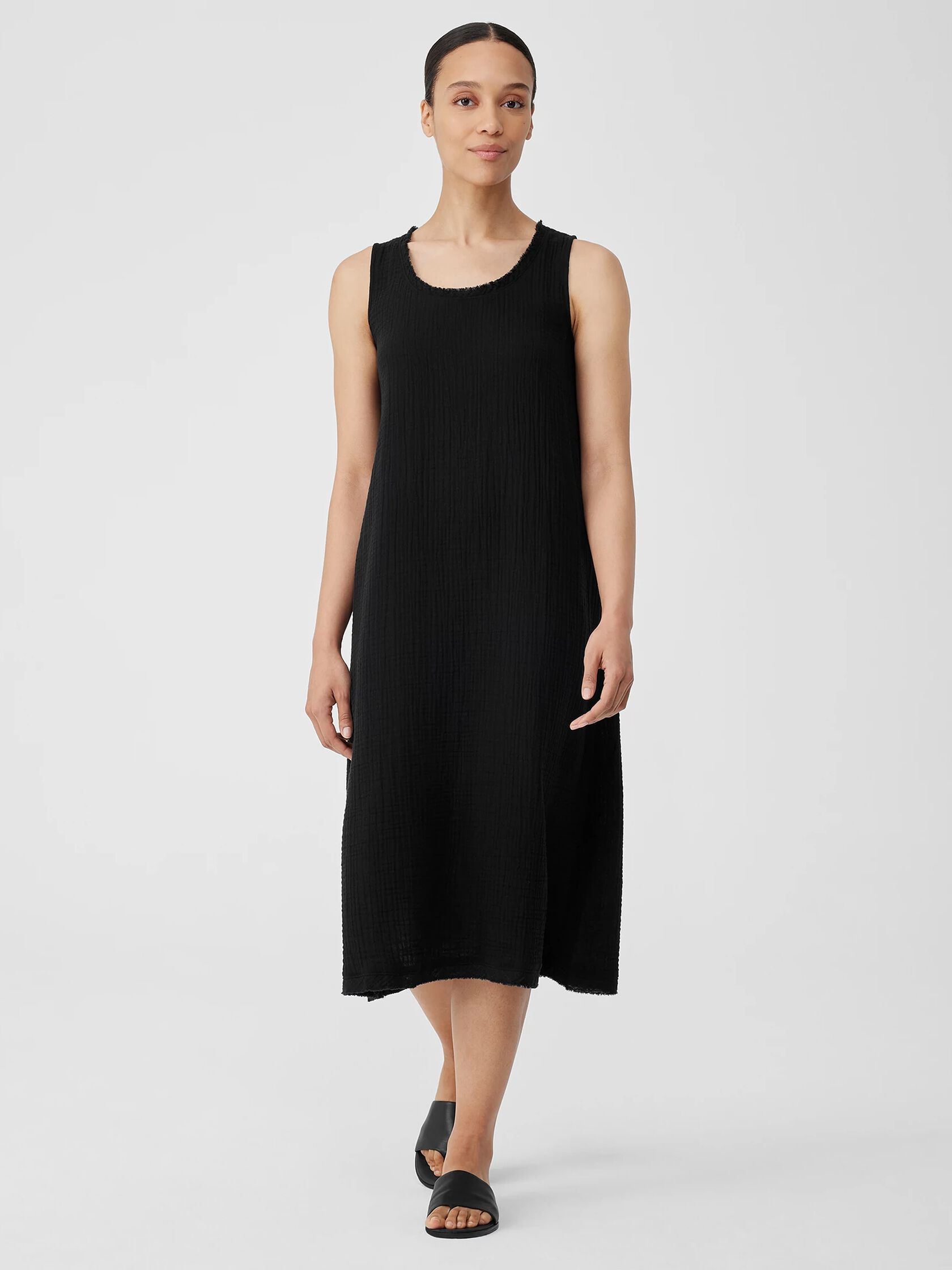 Organic Cotton Gauze Scoop Neck Dress