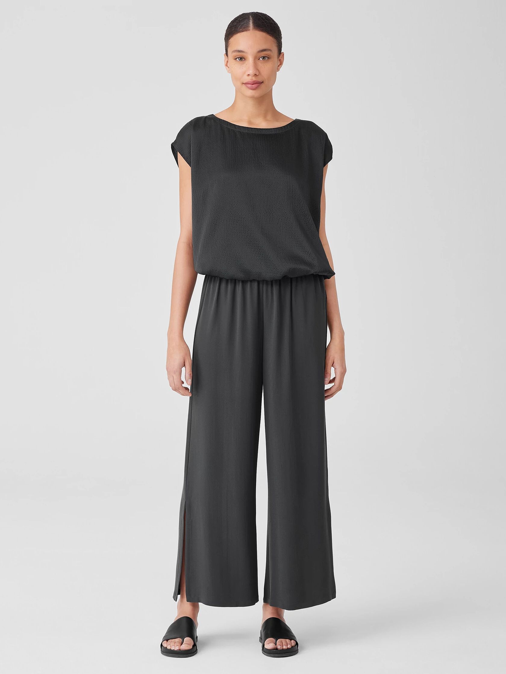 Silk Georgette Crepe Pant with Slits