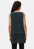 Stretch Silk Jersey Bateau Neck Shell