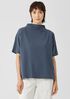 Traceable Organic Cotton Jersey Funnel Neck Top