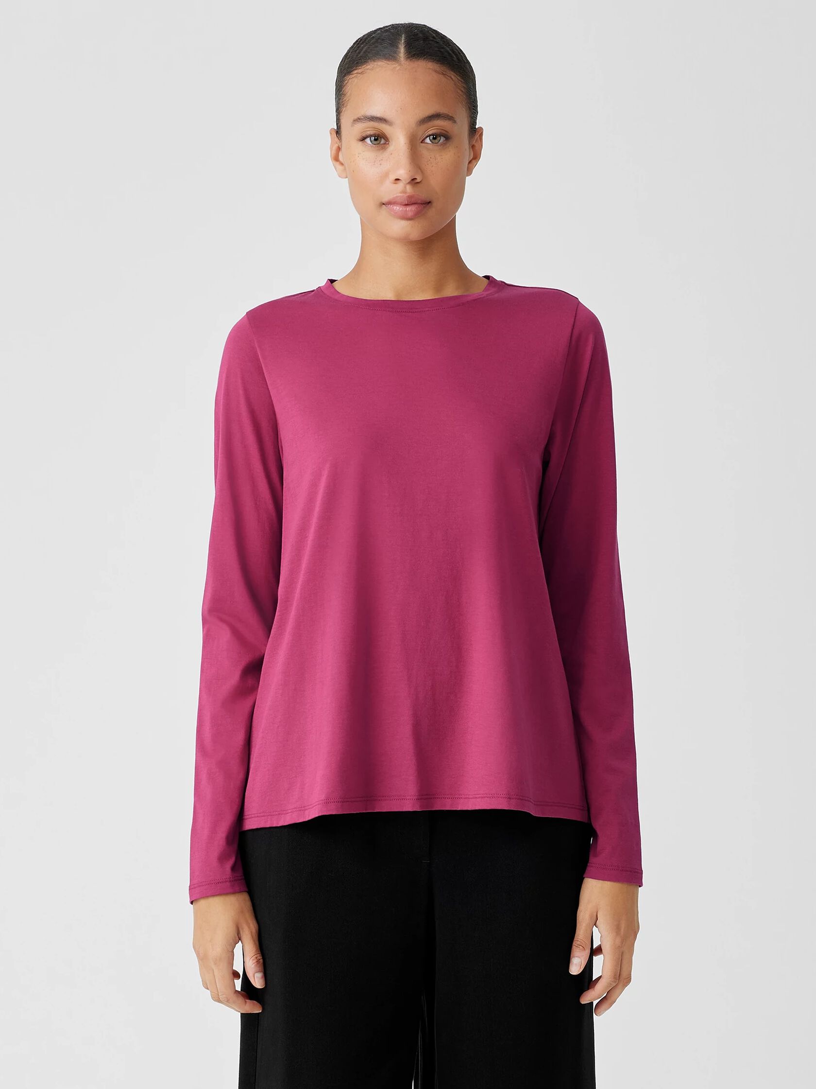 Organic Pima Cotton Jersey Long-Sleeve Tee