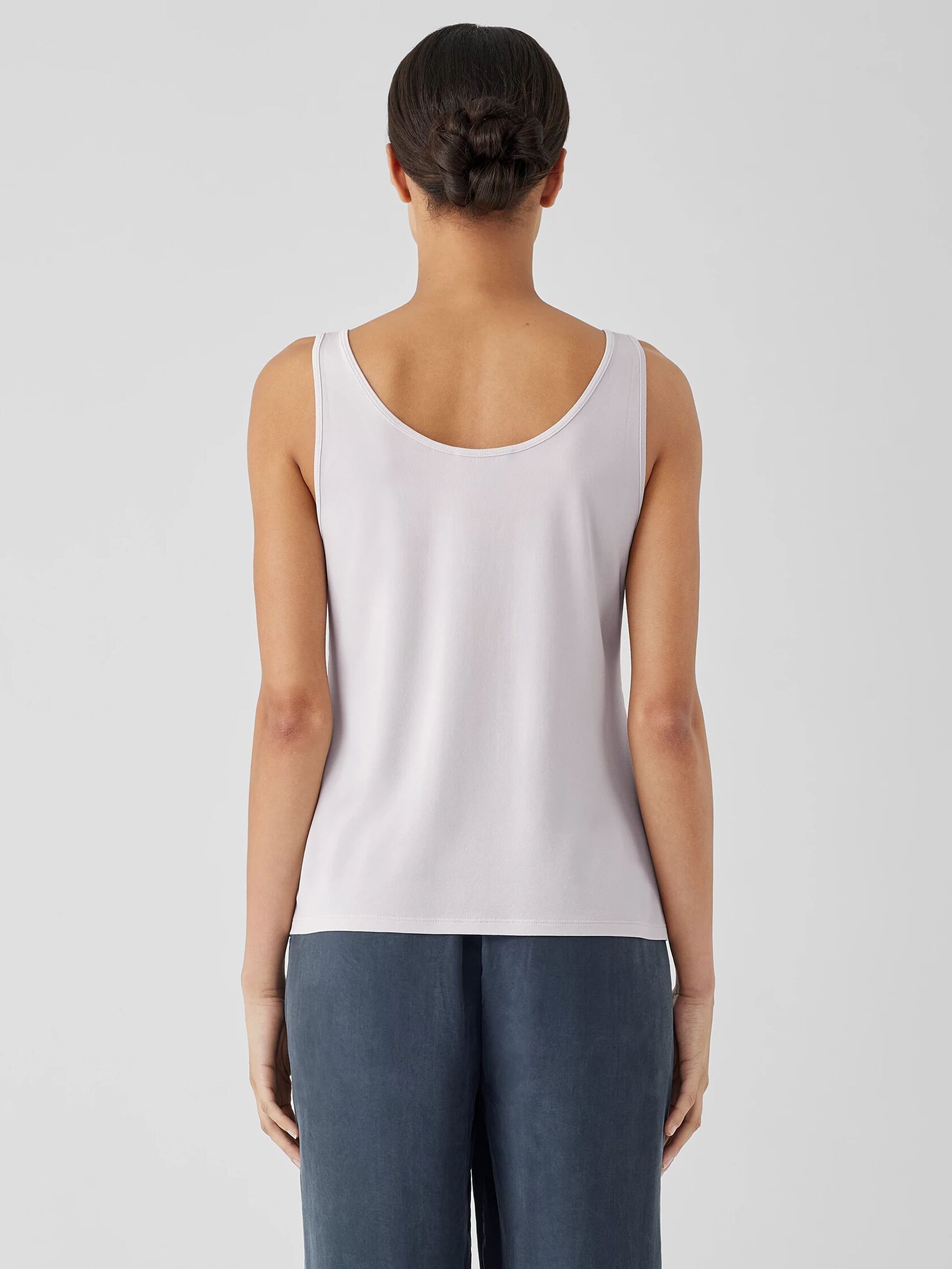 Stretch Silk Jersey&nbsp;Scoop Neck Tank