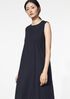 Organic Cotton Poplin Zip Neck Dress