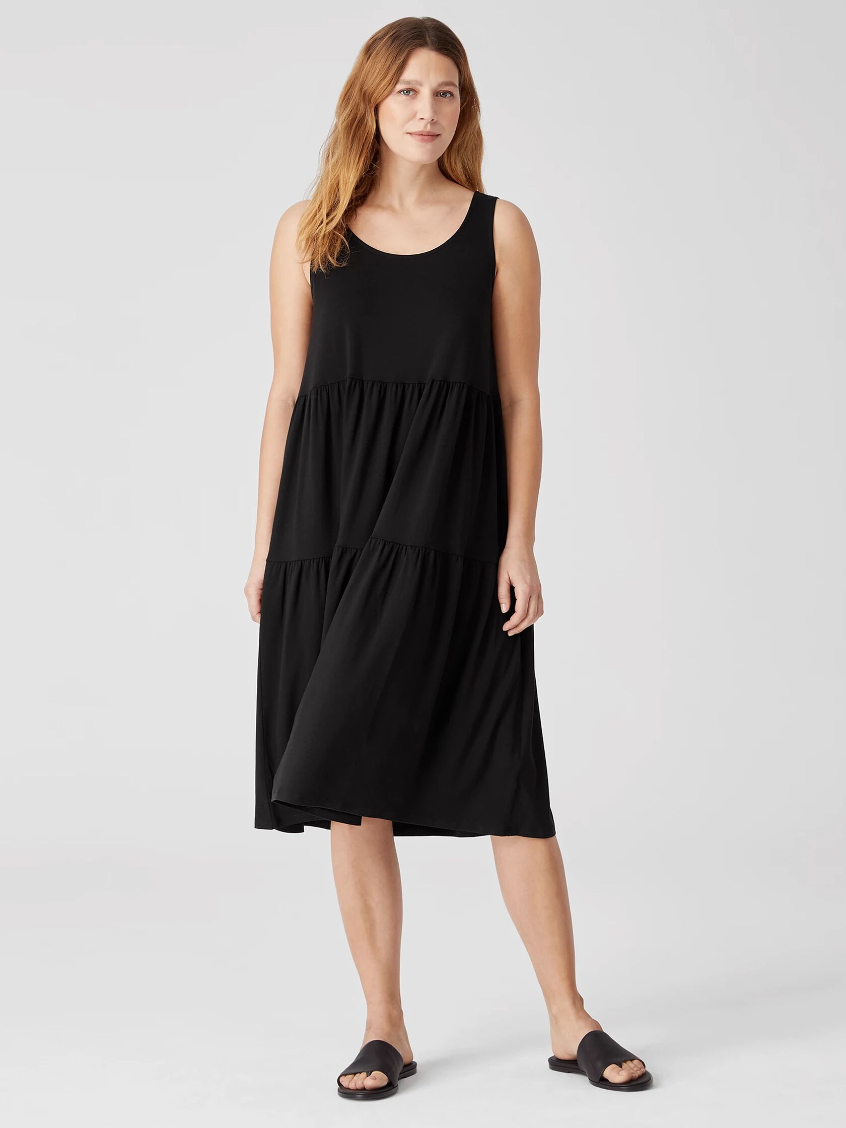 Organic Handkerchief Linen Tiered Dress