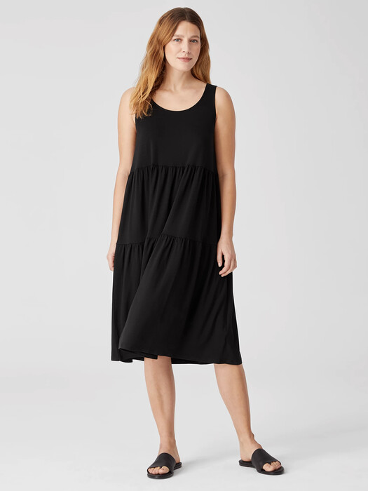 Organic Handkerchief Linen Tiered Dress | EILEEN FISHER Organic Handkerchief Linen Tiered Dress | EILEEN FISHER