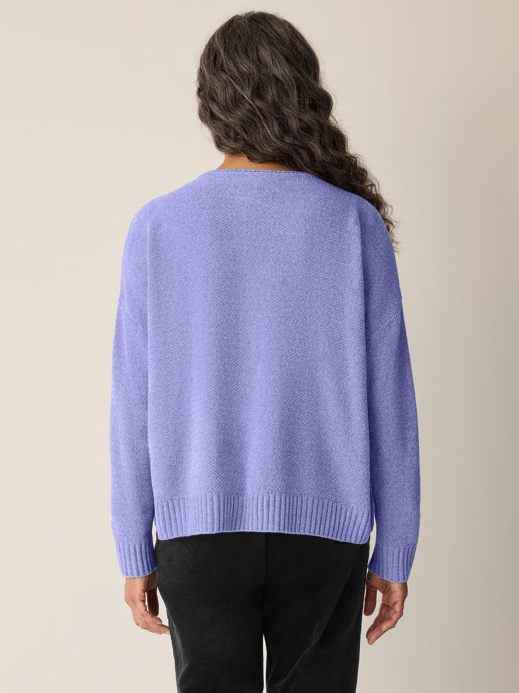 Chenille Blend Crew Neck Top