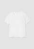 Organic Cotton Slubby Jersey V-Neck Tee