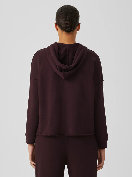 Organic Cotton French Terry Short Hoodie EILEEN FISHER