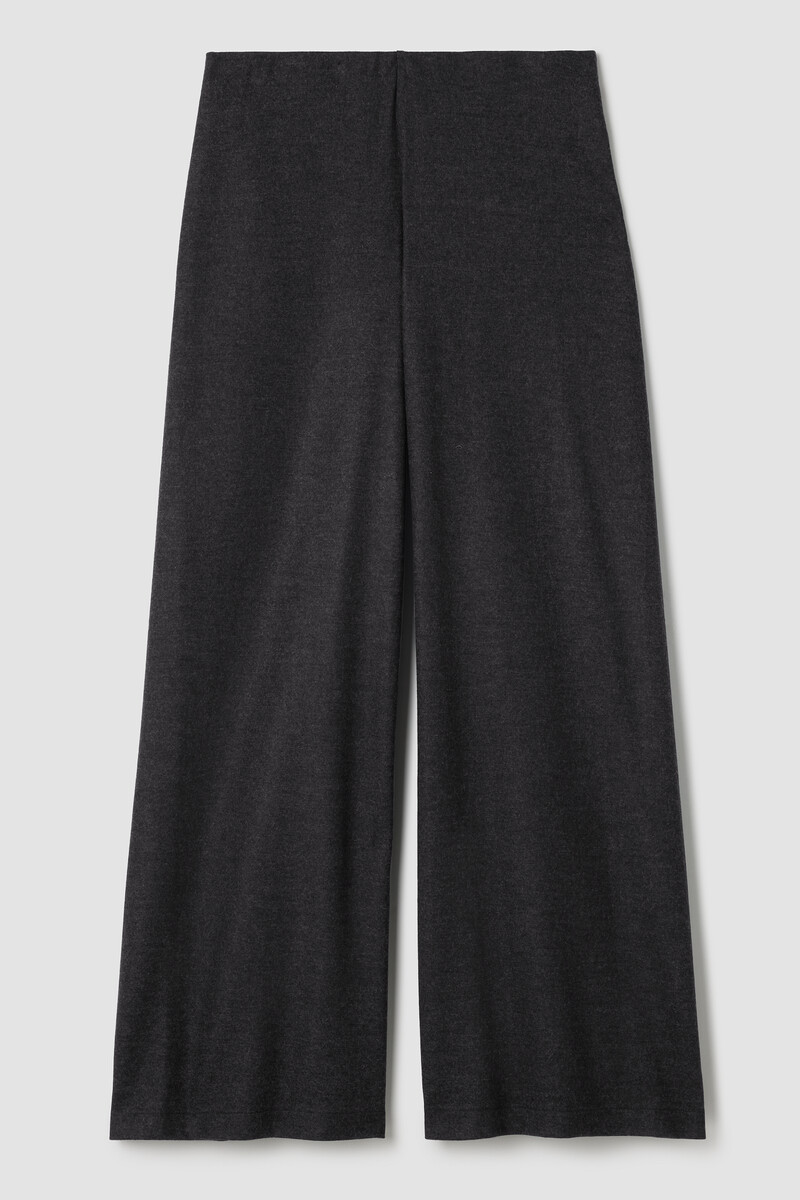 Mélange Boiled Wool Jersey Wide-Leg Pant in Regenerative Wool Mélange Boiled Wool Jersey Wide-Leg Pant in Regenerative Wool